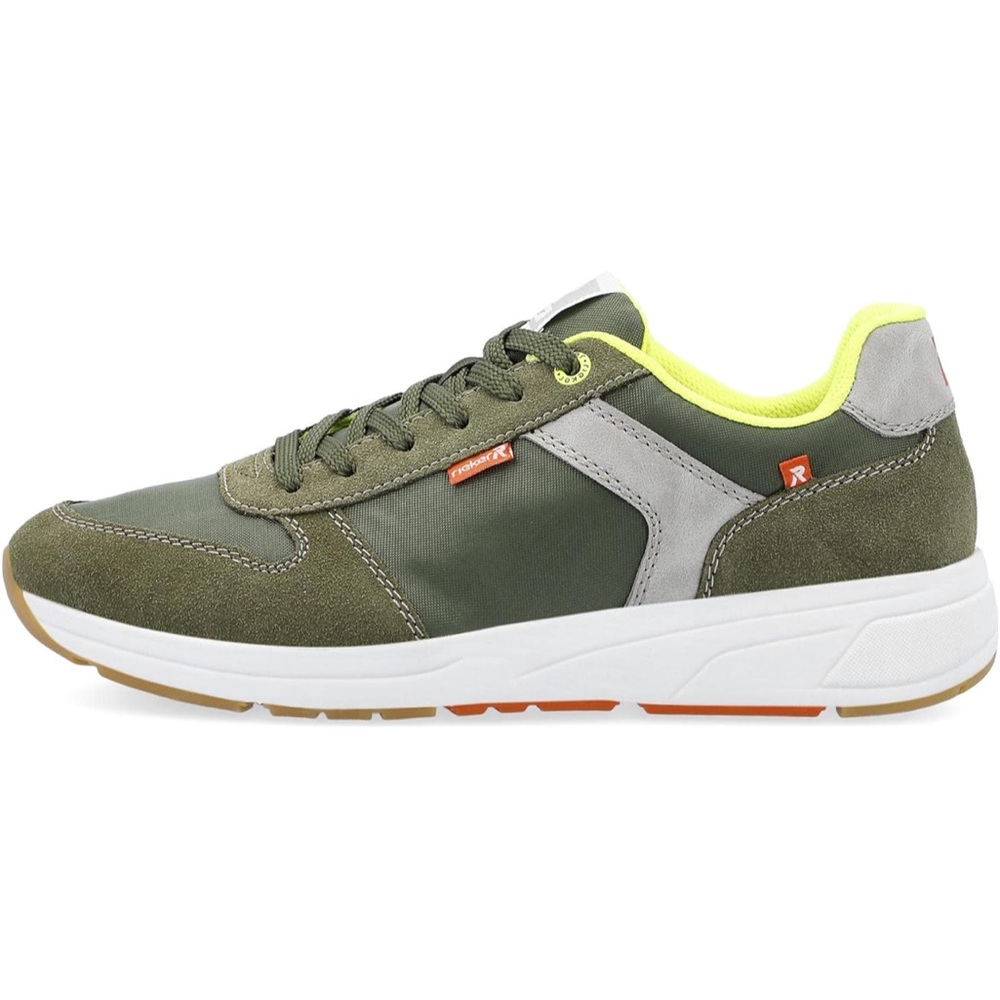 Rieker 07002-54 Men's Lace-Up Sneakers Olive green Size 10
